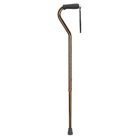 Mabis Mabis 502-1300-5455 Deluxe Adjustable Aluminum Cane - Offset Foam Grip - Bronze 502-1300-5455